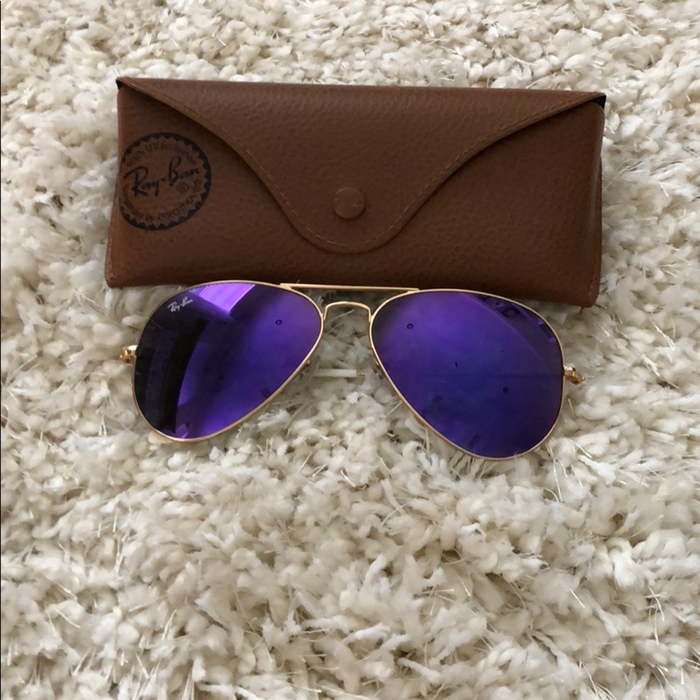 Brand new customized purple flash tint Ray-Ban